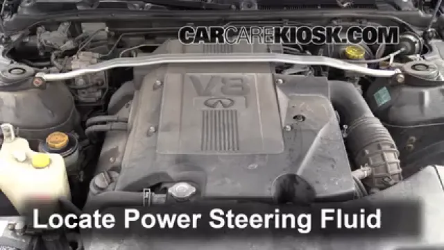 1998 Infiniti Q45 4.1L V8 Liquide de direction assistée Vérifier le niveau de liquide